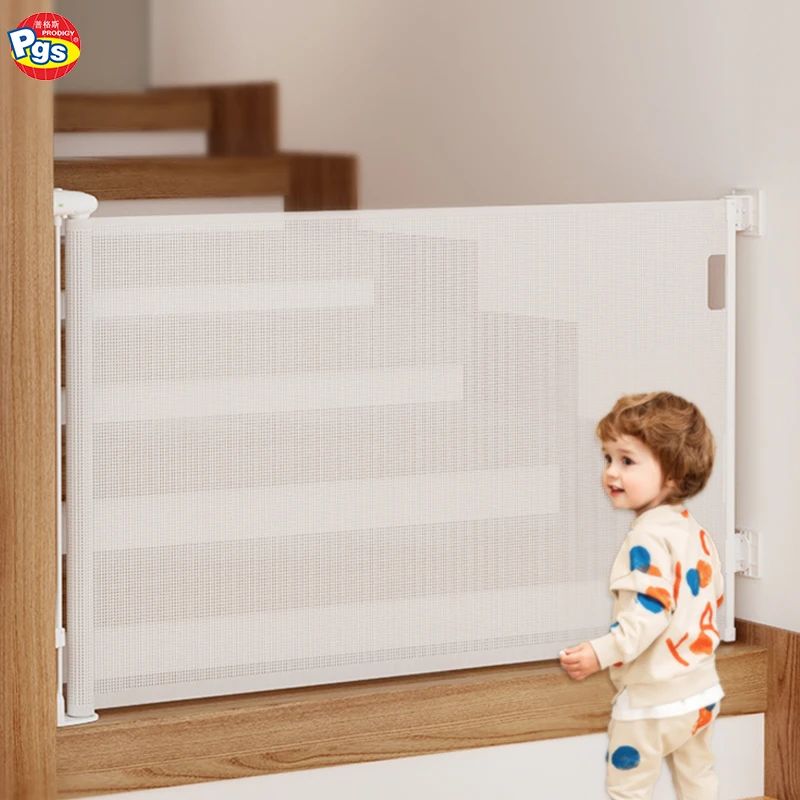 Prodigy New SG026 Design Retractable Baby Safety mesh Sliding Gate, Adjustable Baby Gate, Baby Safety Fence for home