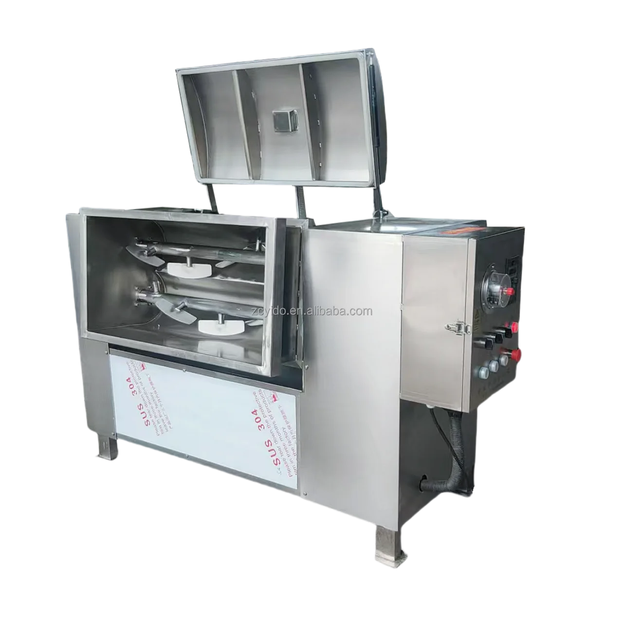 Commercial Electric Meat Sausage Mixer Vegetable Stuffing Mixing Machine 300L Vacuum Meat Mixer meat processing equipment