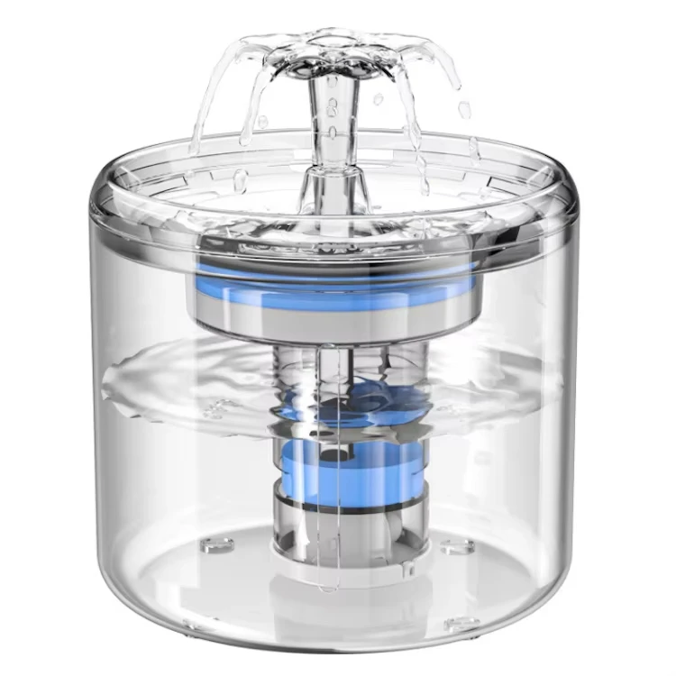 Independently designed and developed pet automatic LED cat fountain with filter pet water bowl feeder