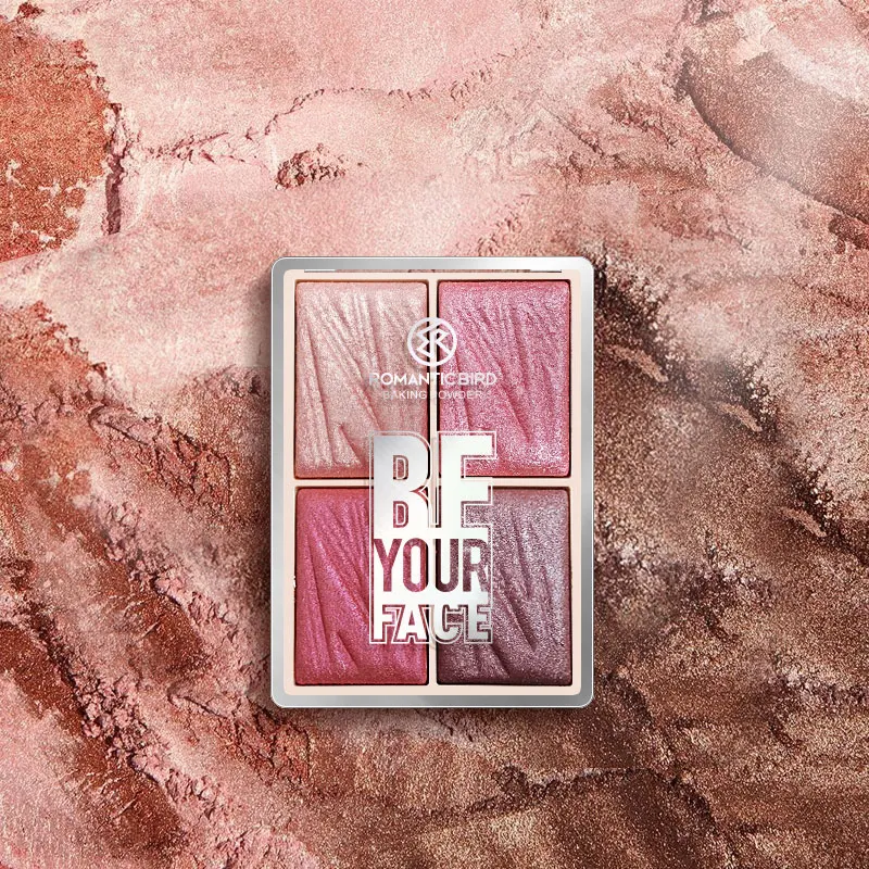 Romantic Bird High Quality Blush Palette Shimmer Metallic Color Private Label China Manufacturer GMP Certificate Custom Logo