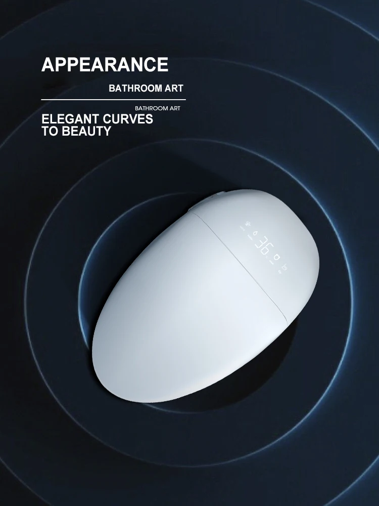 Dual Flush Toilet with Intelligent Smart Bidet Seat and Wireless Remote Control Chair Height Auto Flush, Auto Open Close