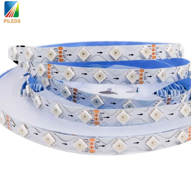 s shape led pixel strip addressable ws2815 ws2813 60leds/m 12V bendable 8mm width led light strip