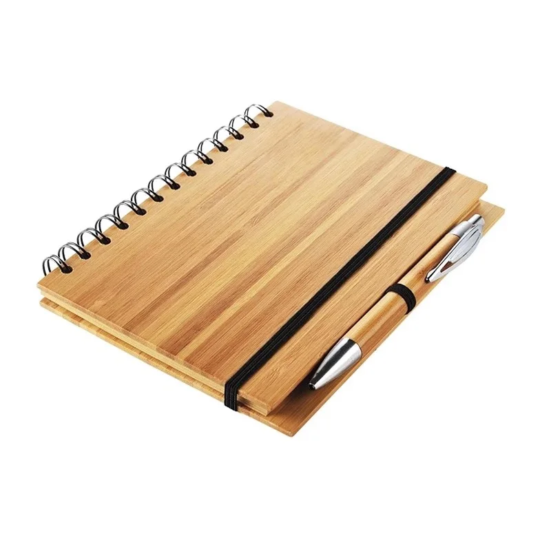 Custom Wooden Bamboo Agenda Diary birthday gift best selling  gadgets gift set for Christmas corporate gifts