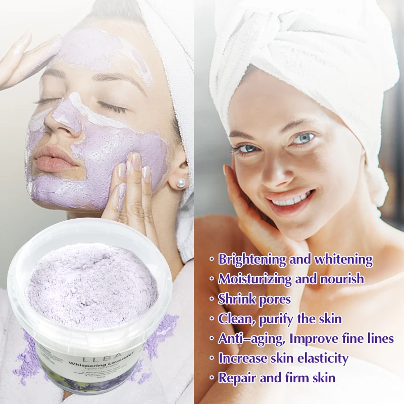 Korean natural pink clay hydrogel jely face mask acne hydrojelly facemask rose soft jelly mask powder