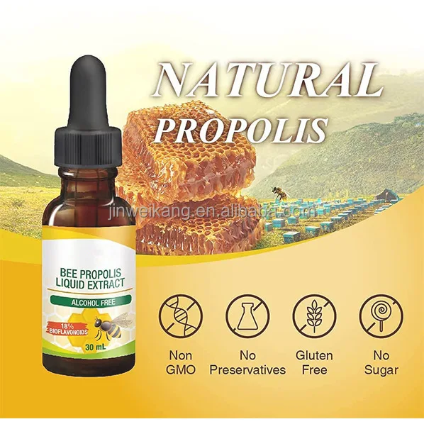 Vitahealthy OEM/ODM natural propoli bee private label Immune support bee propolis liquid extract bee propolis drop