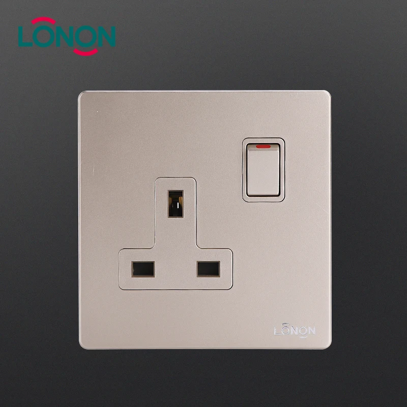 Fireproof PC panel 1 gang 1 way sockets