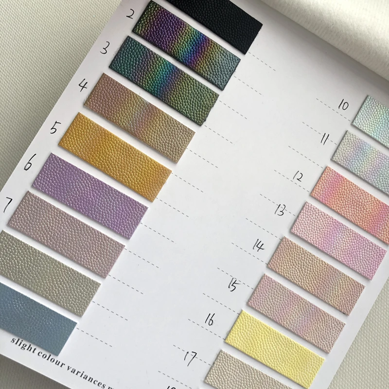 Shiny Rainbow Holographic PU Faux Synthetic Leather Fabric for Jewelry Packaging Box Pouch Hair Bow Handbag Shoes Making