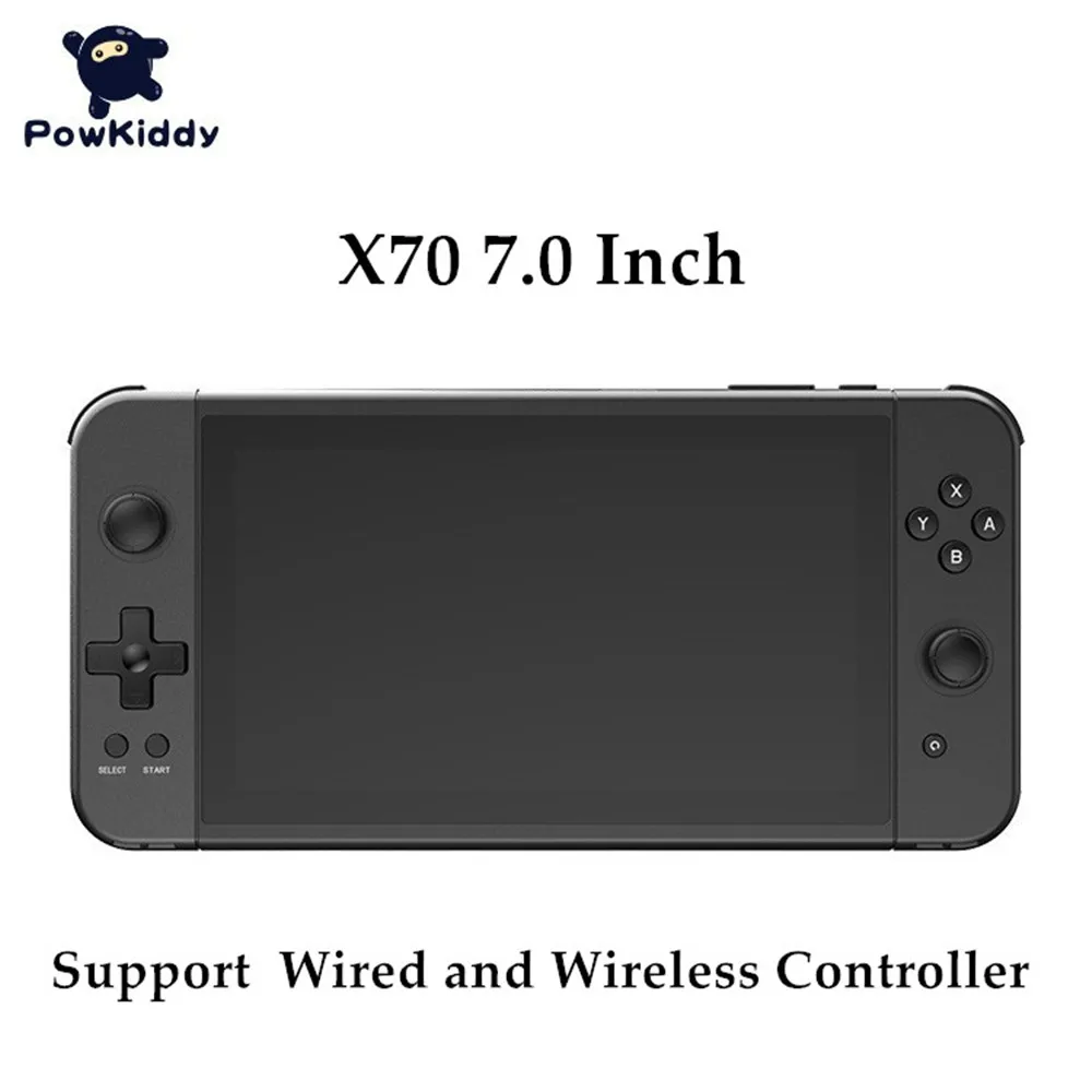 NEW Powkiddy X70 7 inch Handheld Game Console Support Controller Two Players For PS1 MD Retro Video Games Player TV Out Box