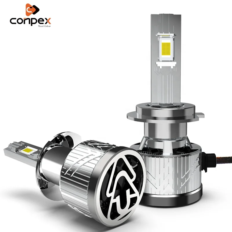 Conpex Guangzhou Tawa DC 12V Super Brightness Fan cooling led headlight bulb H1 H11 H7 9006 9005 H4 Headlight Bulbs