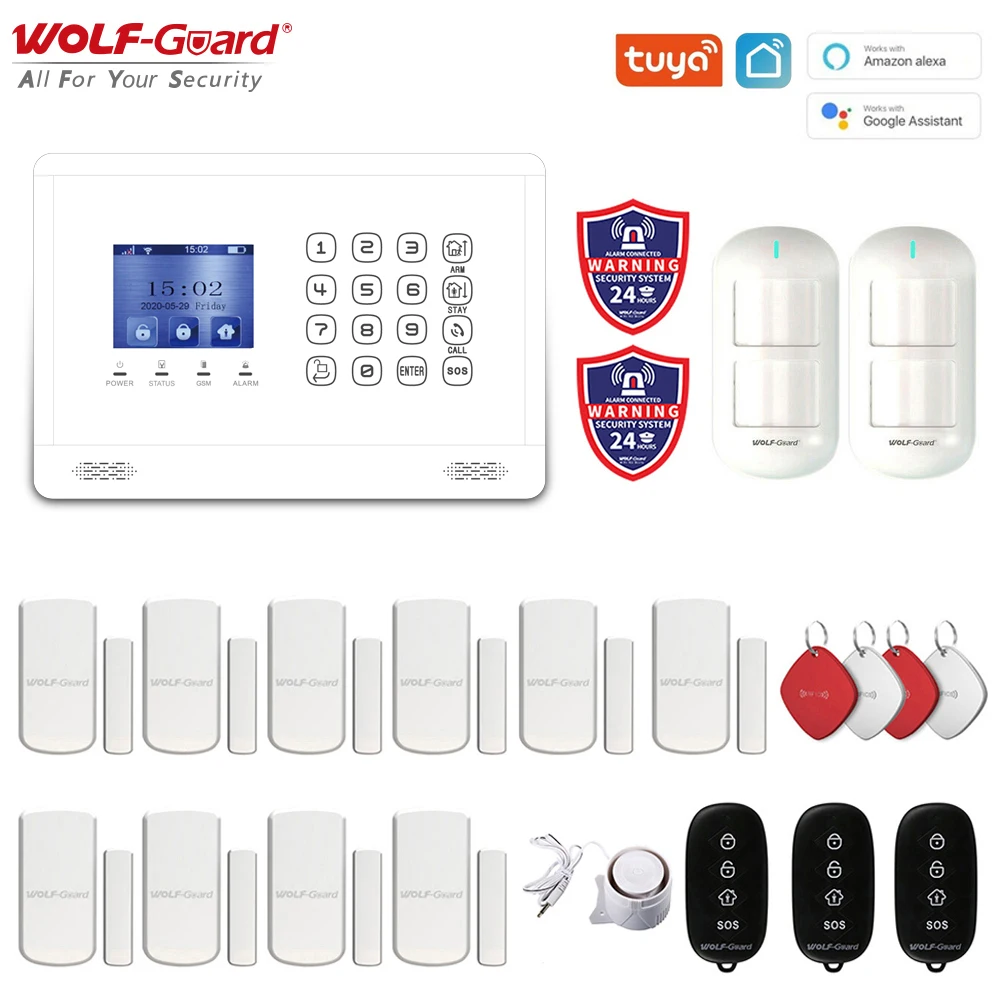 Tuya GSM WIFI   residential Wireless smart home automation security burglar Alarm  Systems