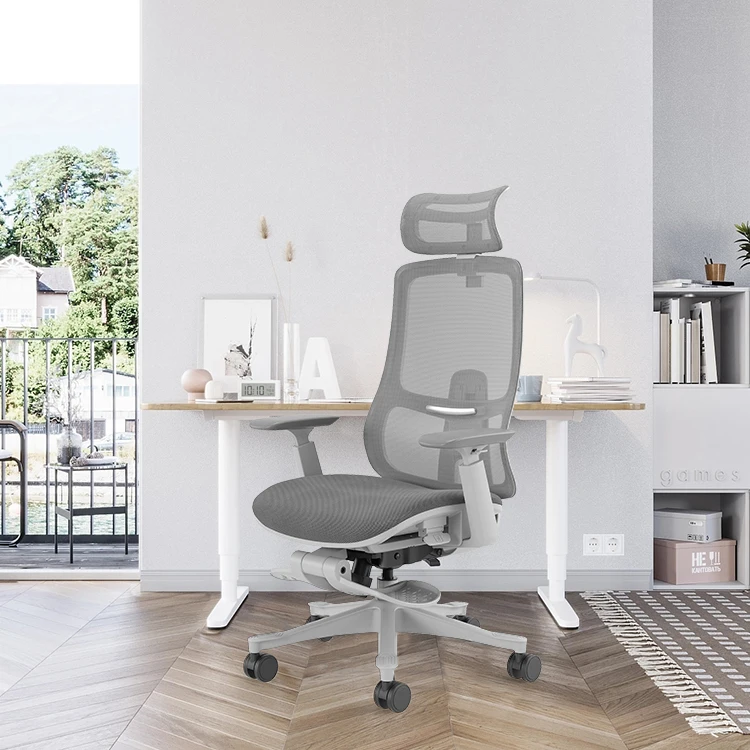 Modern Mesh Revolving Computer Chair Wholesale Adjustable Ergonomic Fashionable Office Chairs with Metal Material