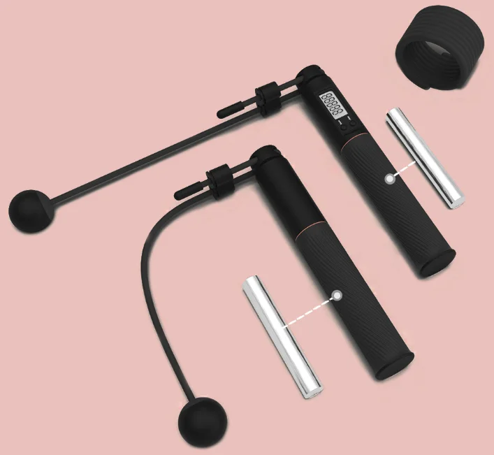 Jump Rope with Counter Weighted Jump Rope for Fitness Adjustable Length Skipping Rope with Calorie Counter