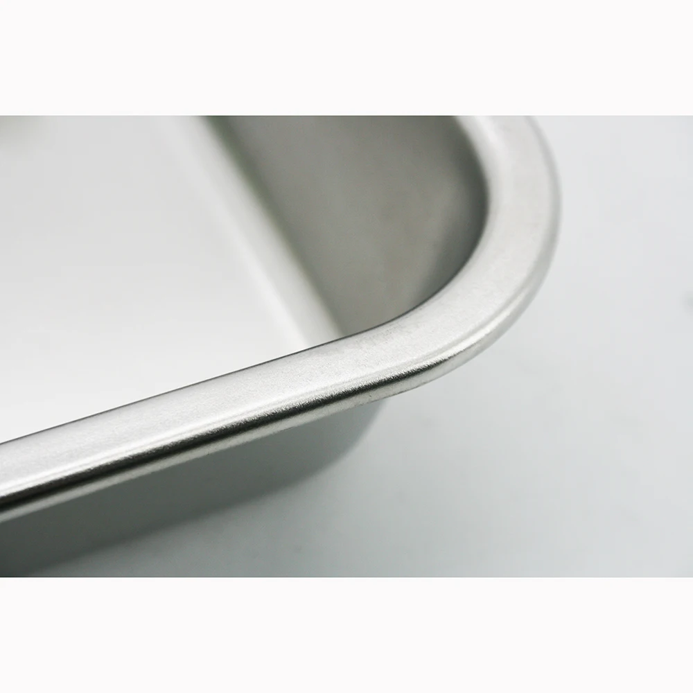 Прямоугольный поднос для еды из нержавеющей