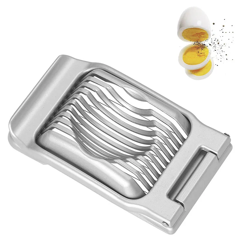 Aluminum Alloy Toner Multifunction Egg Slicer Cutter for Hard Boiled Eggs