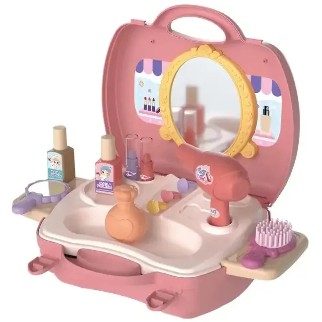 New Style Kids Makeup Kit Beauty Fashion Toys Portable Dressing Table For Kids Girl