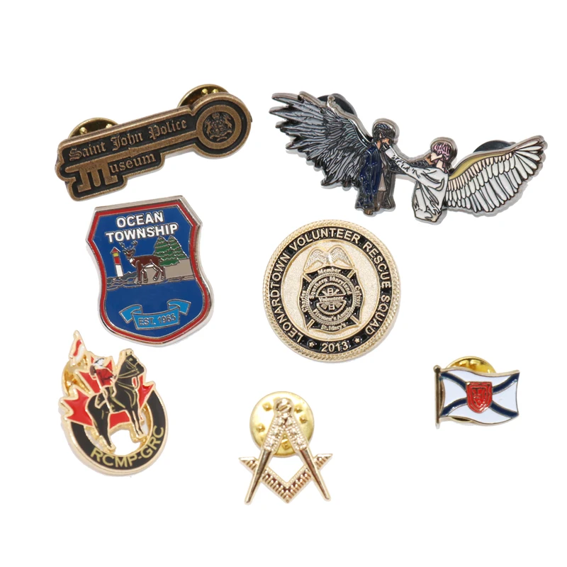 Rotary international football men gold flower lapel pins badges hard soft enamel manufacture enamel pin badge for suit