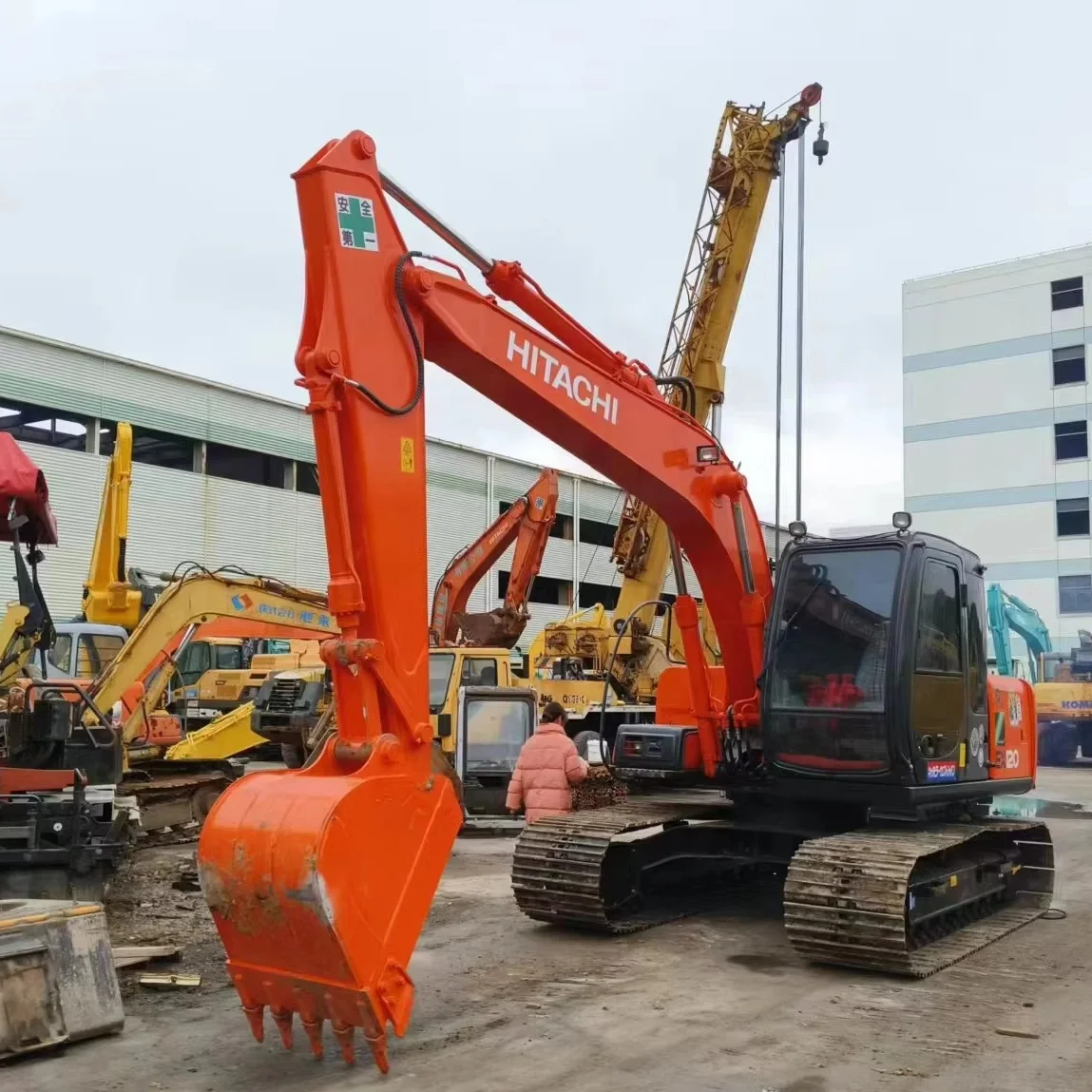 Экскаватор EX120-5 Hitachi EX120 японский экскаватор Подержанный hitachi ex120-5 гусеничный для продажи