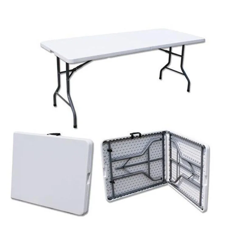 White Pvc Study Foldable Table For Home Space Save