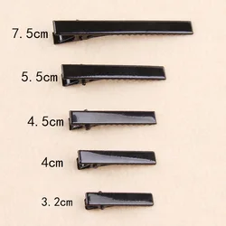 BELLEGIRL new design custom packaging hair clips wholesale cheap sliver black custom size metal snap alligator hair clips