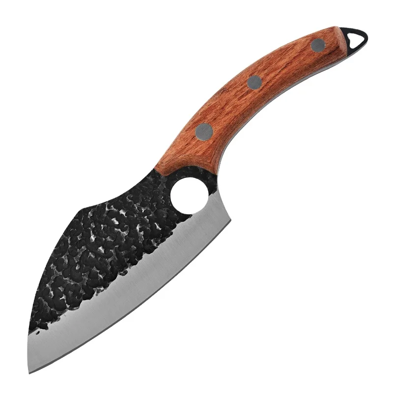 5.5 inch Hammered Hand Forged Knife Butcher Knife Butchery Meat Cleavers Stainless Steel Kitchen Butcher Knife