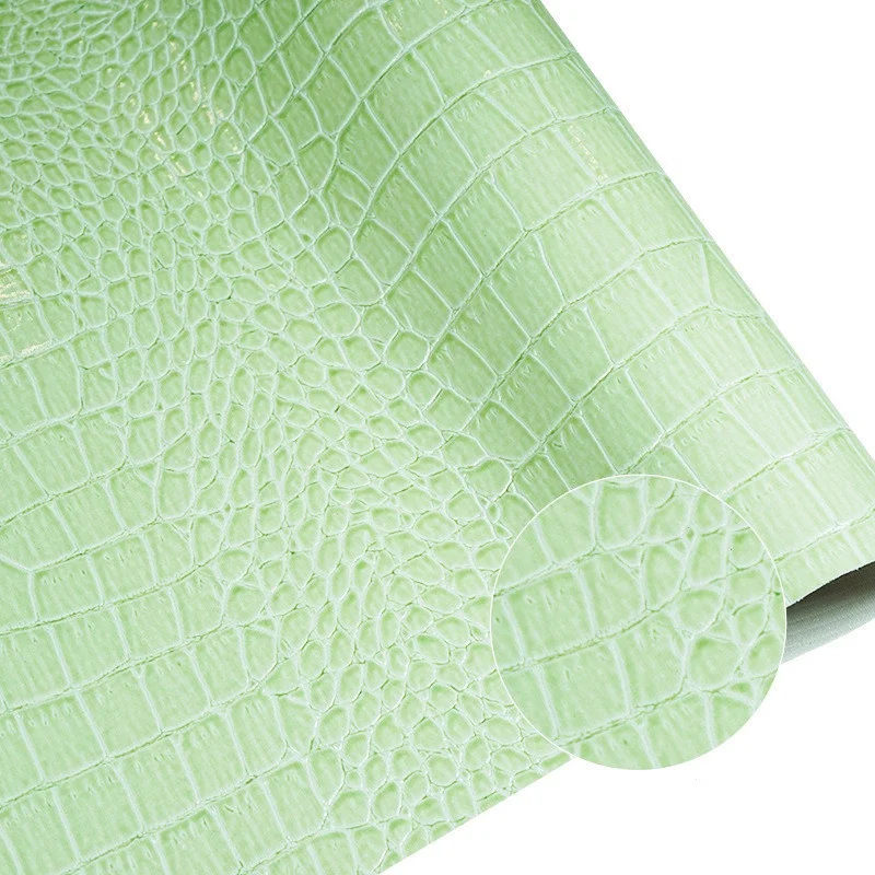 BY8032 Leather Material 0.5mm Embossed Crocodile Synthetic Leather For Bags Wallet Purse Shoes Notebook Watch Strap Crafts