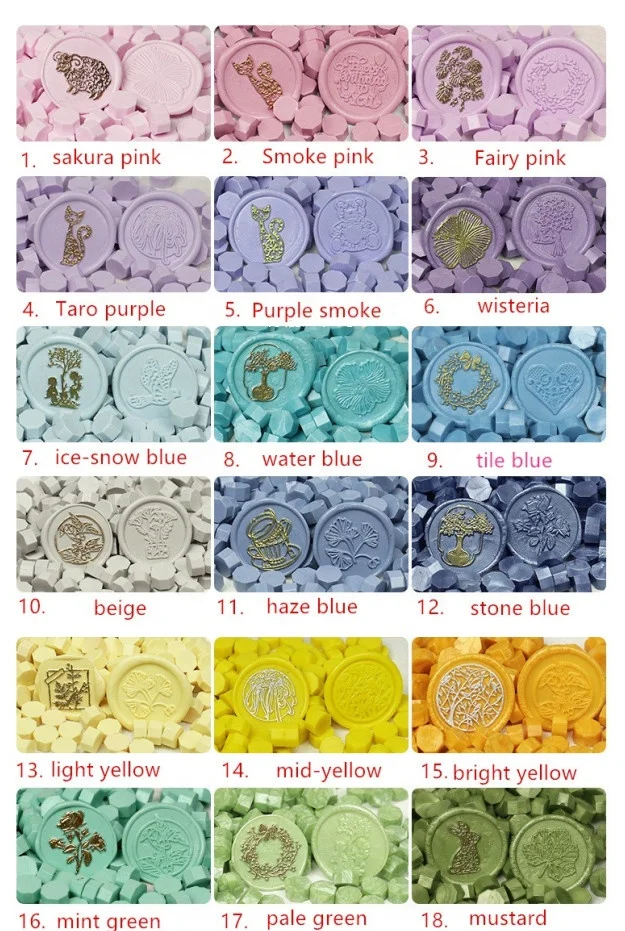 Colors of smokeless wax seal beads 1kg/bag