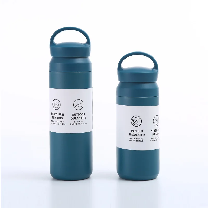 350/500ml Portable Thermos Bottle Double Wall Stainless Steel Travel Tumbler Element Simple Vacuum Flask