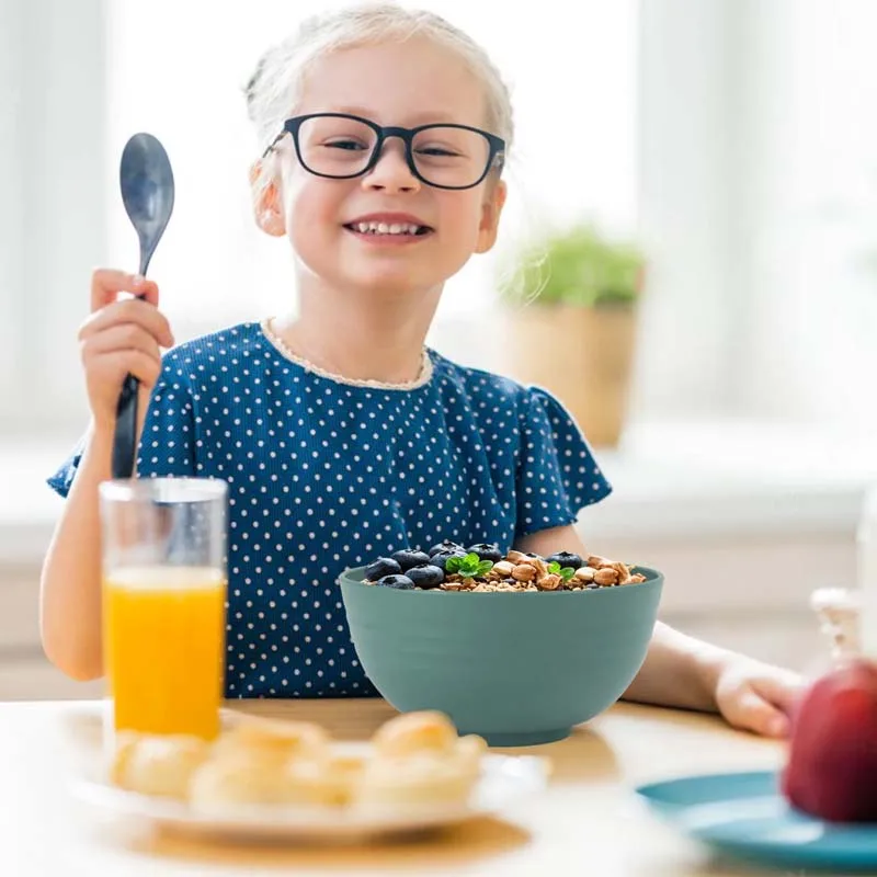 Eco Friendly Biodegradable 8 Pcs Cereal Bowls Unbreakable Wheat Straw Dinnerware Bowl Set Noodle Salad Rice Soup Bowls