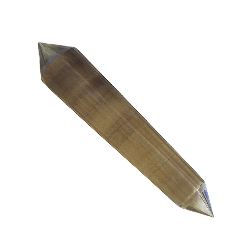 Natural Crystals Healing Vogel 24 sided Double Terminated Crystal Citrine Vogel Wand