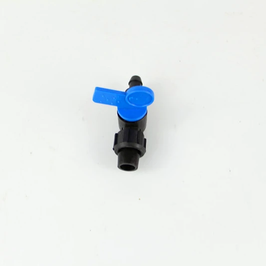 one side barb the other side lock nut 16mm drip tape connector for drip tape and main pipe offtake bypass