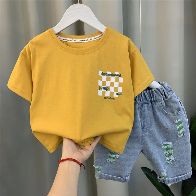 2024 Children Clothing 2-10Y Casual Summer 2pcs Boys Clothes Set