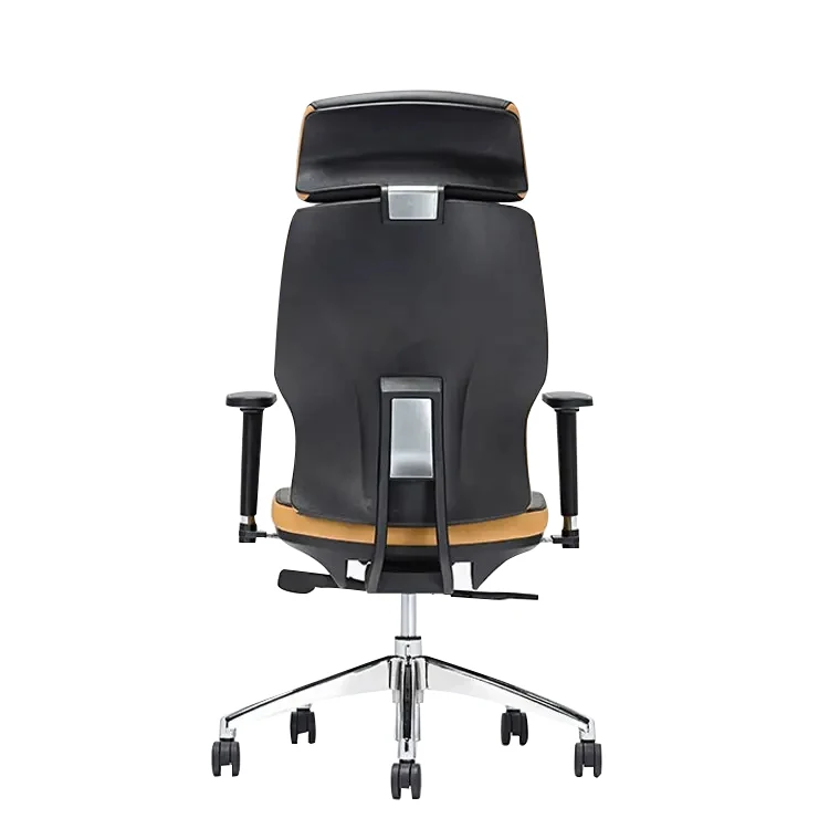 High Back Guest Armrest Swivel Ergonomic Adjustable Pu Offical Leather Office Chair
