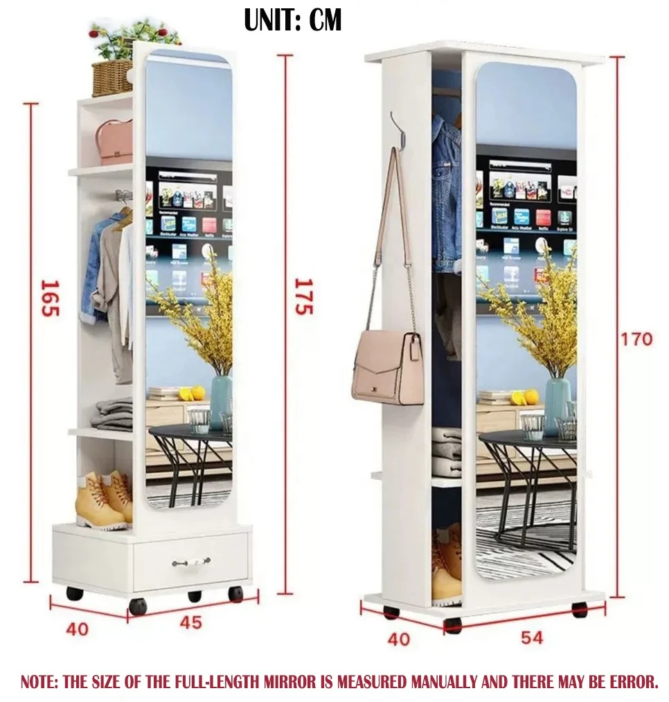 Miroir Multi-function mirror Home Decorative Makeup Dressing Full Length Mirror With Standing Floor