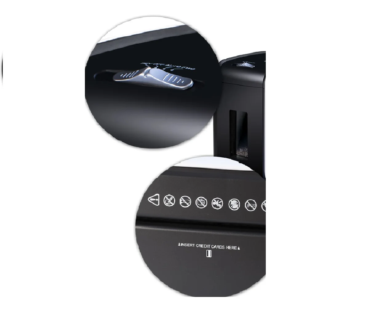 New Arrival 12L mini paper shredder black color for home office shredding paper