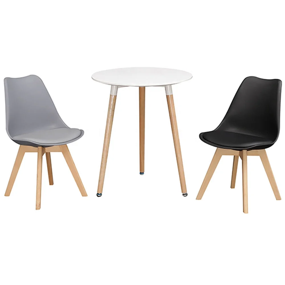  Modern plastic dining chairs and table