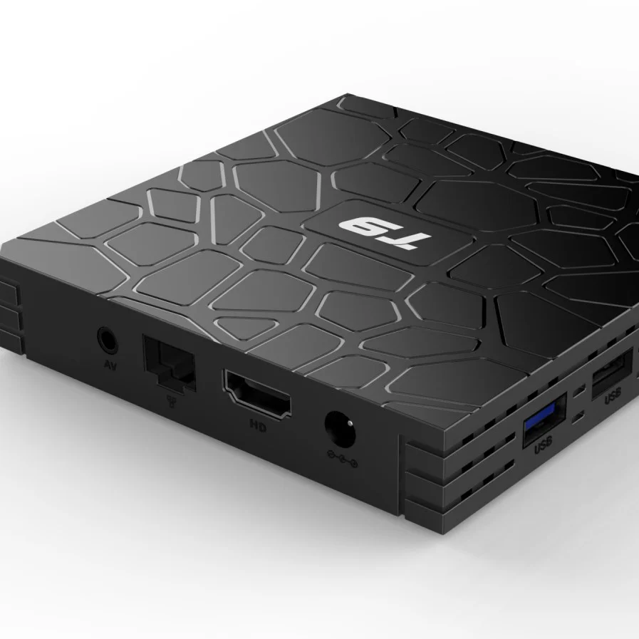 Shizhou Tech Best selling set top box rk3318 chipset T9 tv box 4GB RAM 32G ROM android 9.0 support 3D/4K media player