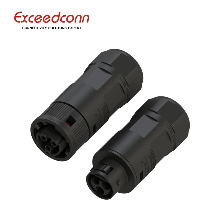 IP68 Manual installation connector 3PIN Female plug for Wire Electrical equipment