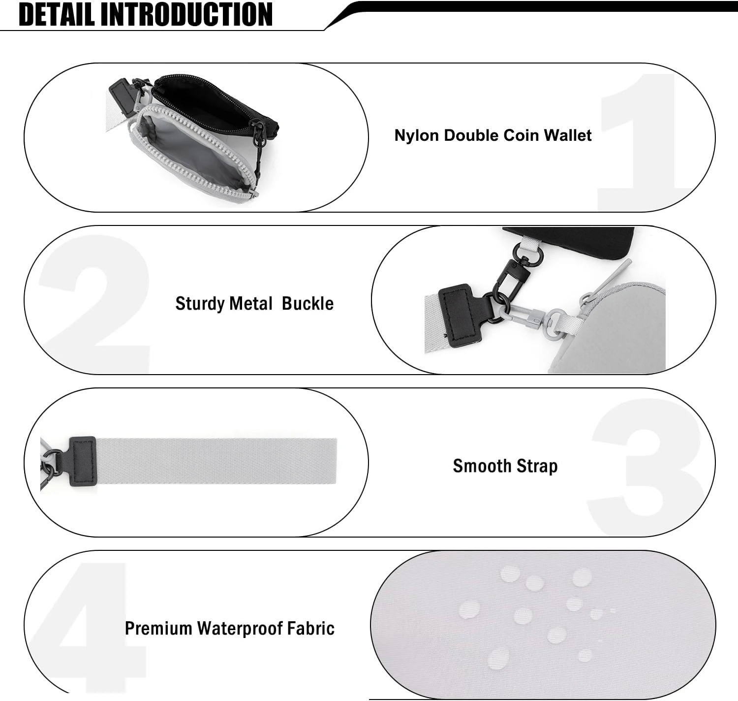 Nylon Coin Pouches One Set Two Cases Key Chain Wallet MINI Pouch Waterproof Portable Cashes Purse Parcel Coin Cases Sport Packet