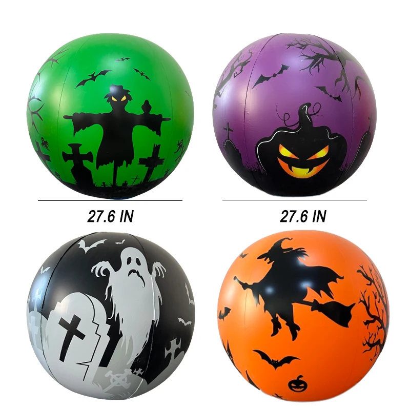 Holiday Party Supplies Halloween Decoration PVC Toy Ball Inflatable Sports Beach Ball Floating Entertainment Beach Fun