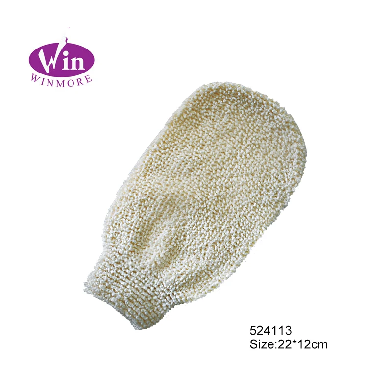 Exfoliating Body Bath Gloves Scrubbing Spa Wash Shower Massage Gloves With Bamboo Fiber