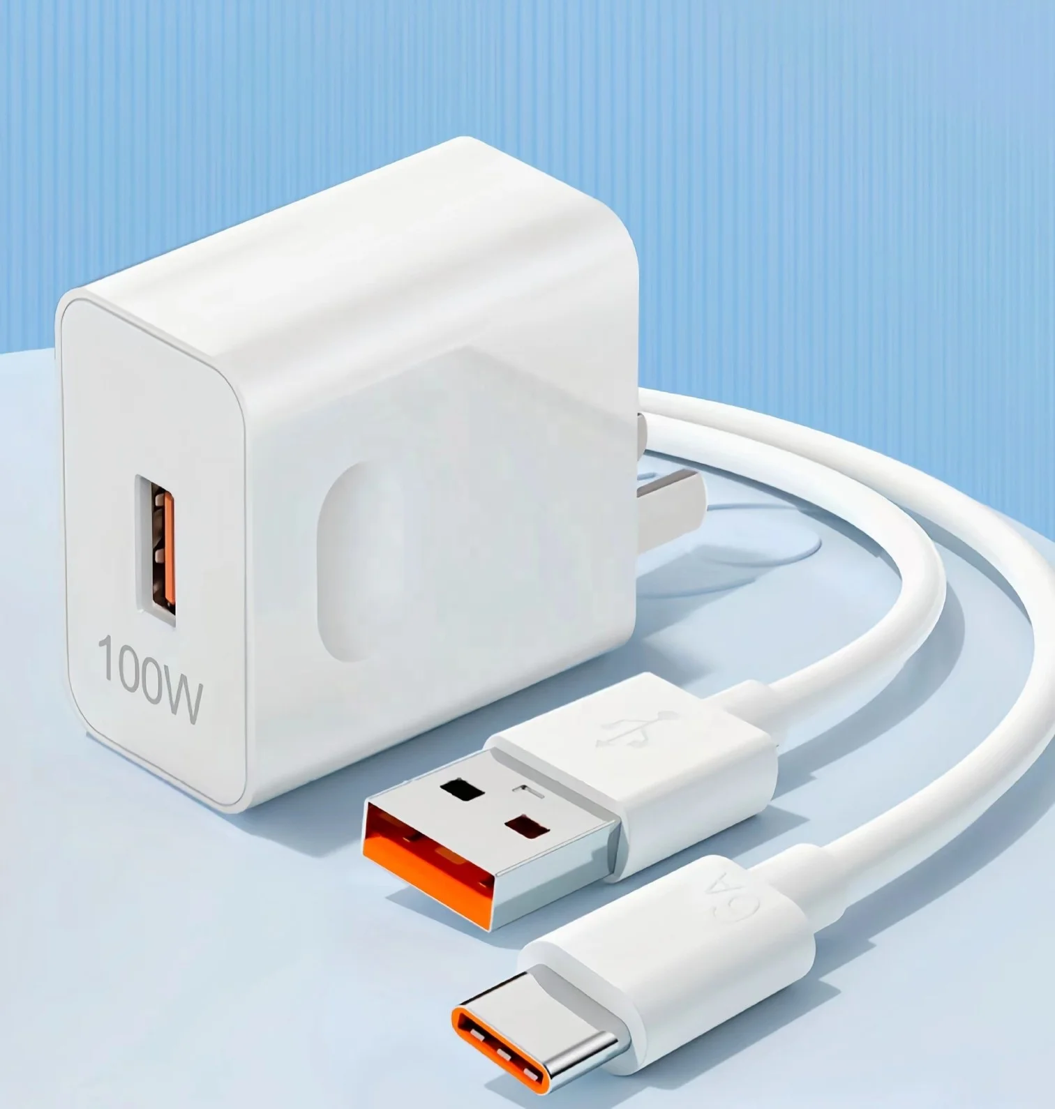 2023 Popular 6A 66W Super Fast chargers US EU plug USB adapter Type C cable USB Wall Charger For Huawei Xiaomi Computer