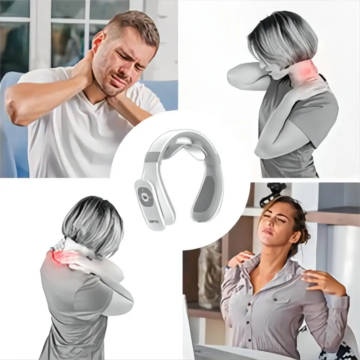 2024 Home Use Multifunctional Ems USB Manual Pulse Mini Wireless Portable Neck Massager