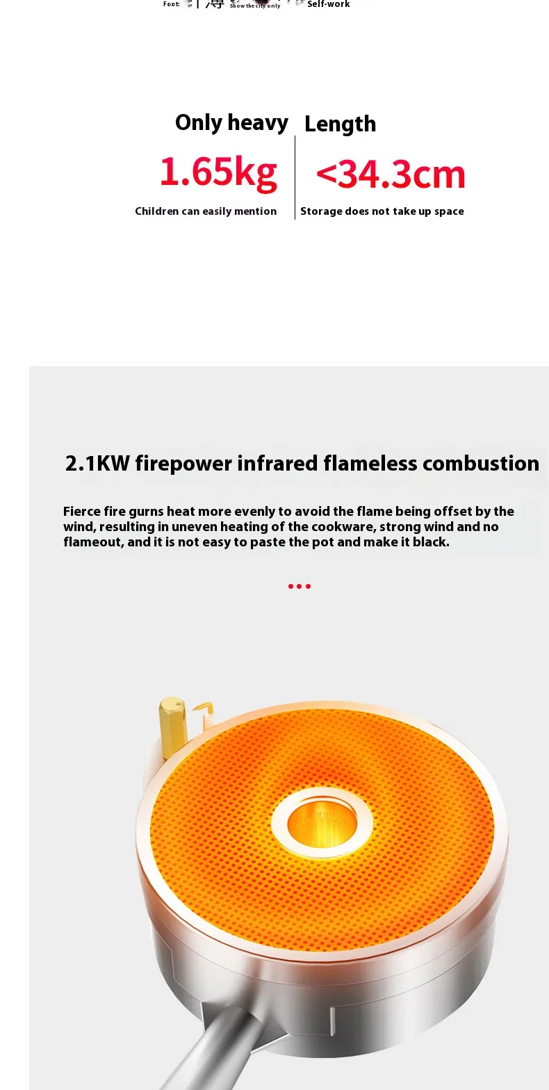 Infrared Ceramics Stove Portable Camping Outdoor Gas Stove Iron Surface Household Isobutane Gas Mixture Gas Cooktops