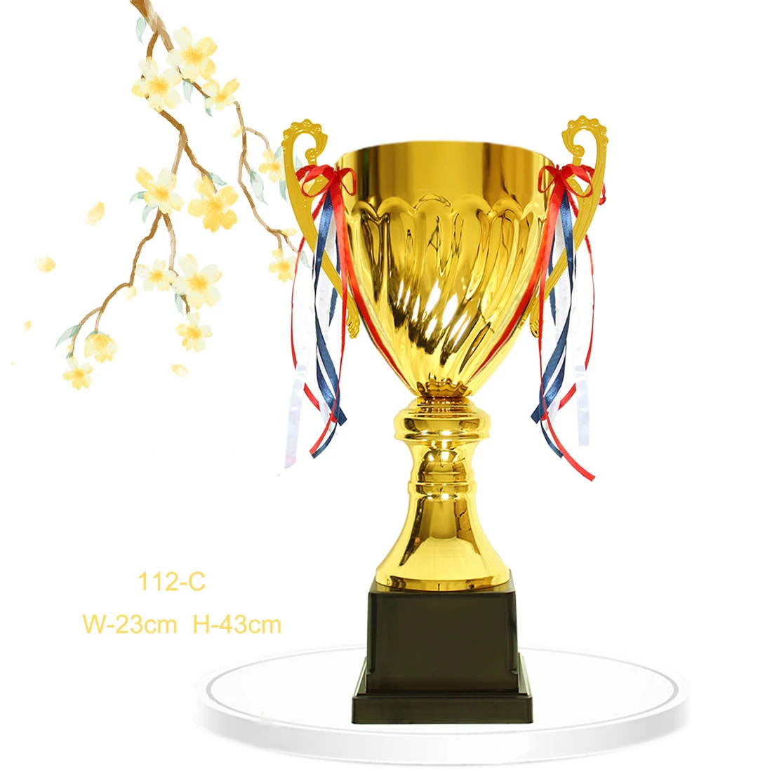 Metal large gold Silver bronze Trophy custom Plastic base football basketball swimming sports award metal trophy