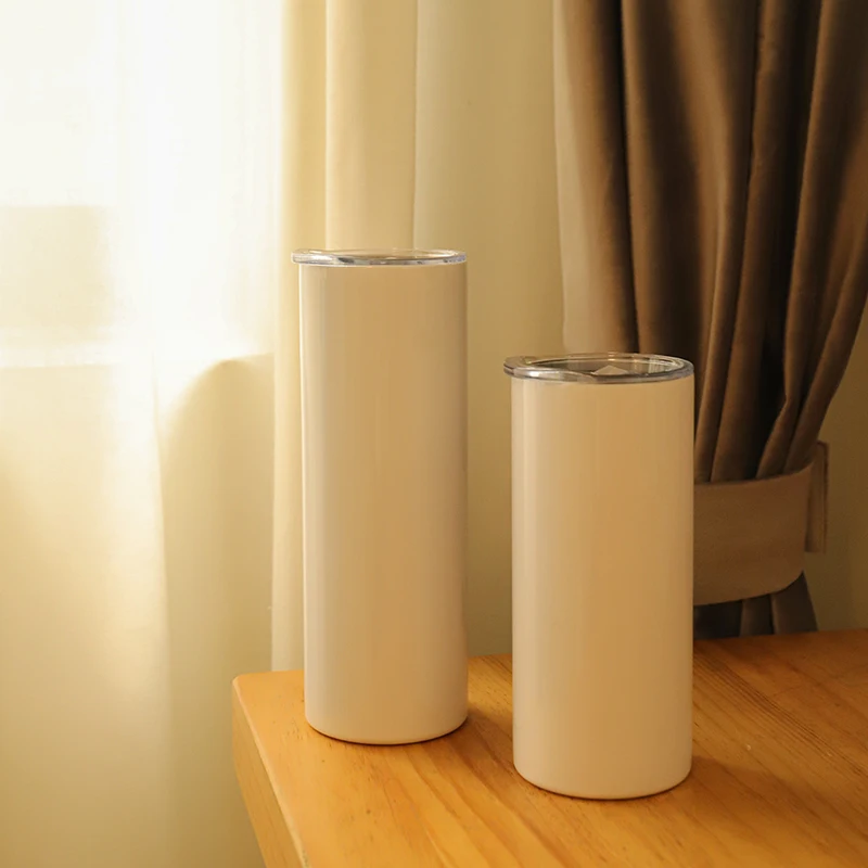 Белая кофейная кружка с двойными стенками, изолированные тумбы, белая нержавеющая сталь США, 20 унций