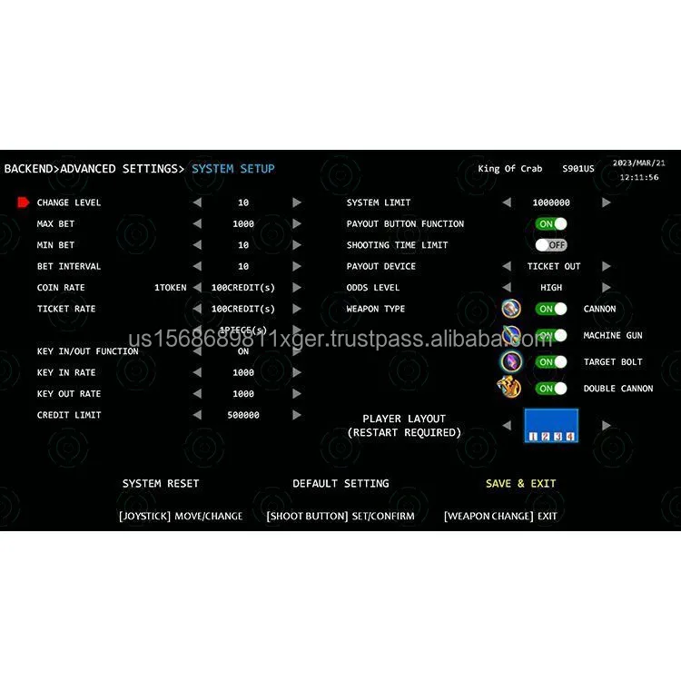 High Holding Coin Operated 10Player 86/100' Monitor Machine Fish Game Board Ocean King 3 Plus Lucky Link