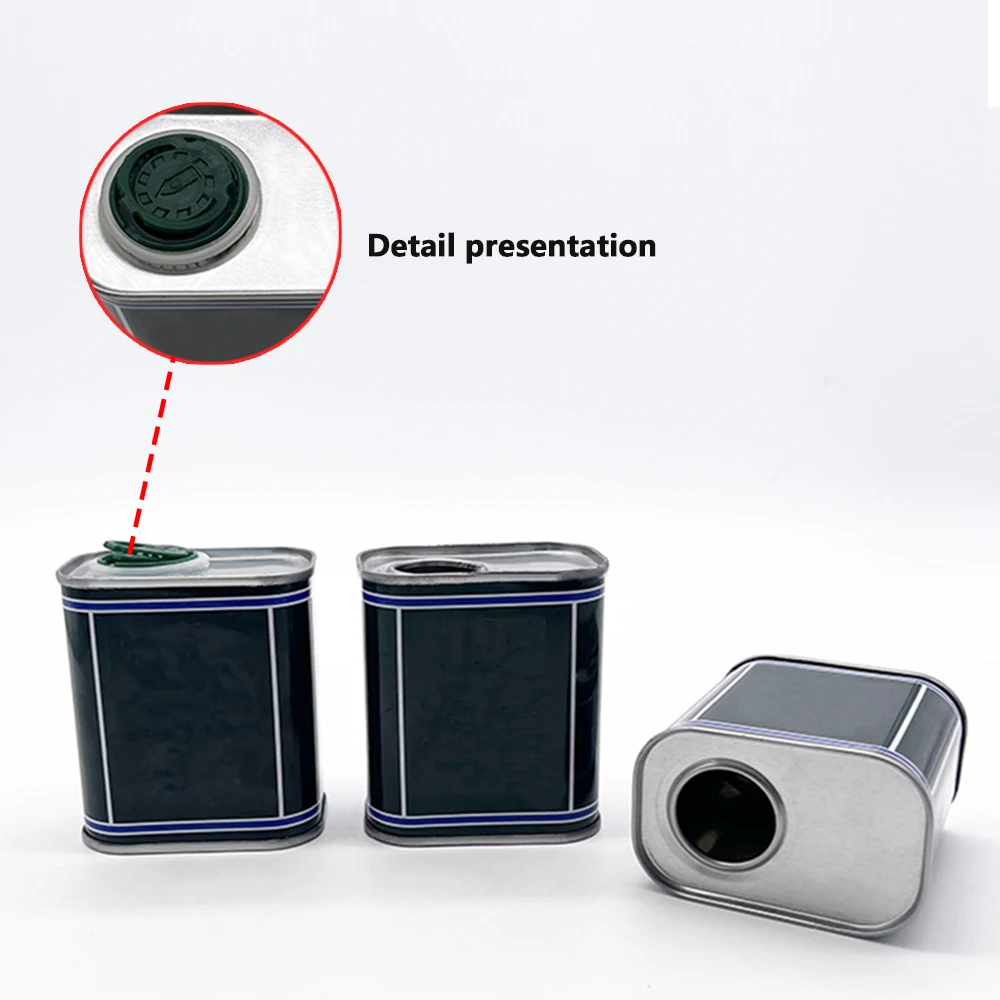 Empty can 500ml metal liquid packaging container Oil tin box Olive oil can Paint metal packaging tin can with lid box