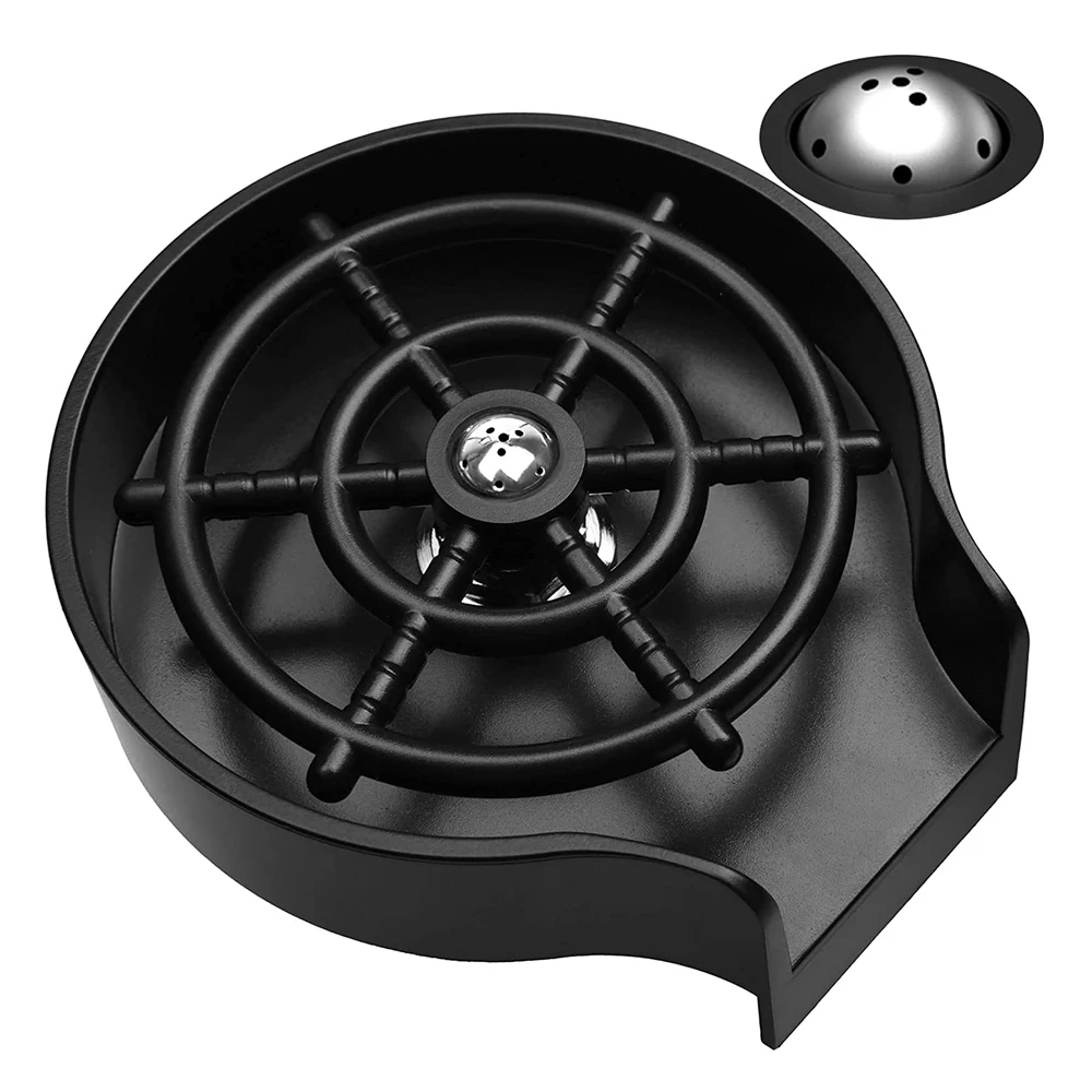 Glass Rinser for Kitchen  Automatic Cup 10 Water Spraying Holes Bottle Washer, Kitchen Sink Cup Cleaner Accessories