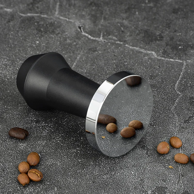 Espresso Stainless Steel Coffee Tamper Calibrated Spring Handle Powder Press iron-plated chrome coffee tamper
