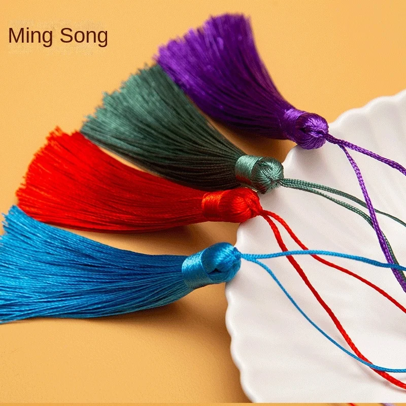 Ordinary 8cm Polyester Tassel Chinese Style Fringe Bookmark for Clothing Hanging Accessories Decorative Pendant for Curtain Use